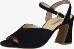 Paul Green Sandales à Talons Sandales à Lanières Femme Bleu Foncé