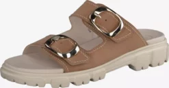 Paul Green Sandales à Talons Mule Femme Marron