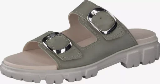 Paul Green Sandales à Talons Mule Femme Vert -Paul Green Magasin De Vente a14b6f9050079deab5e59e3de9df5823