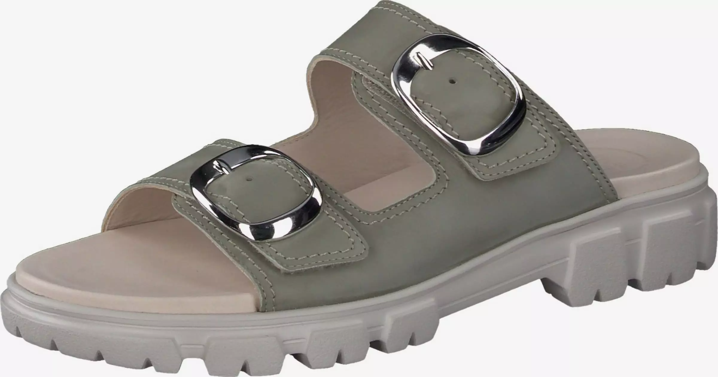 Paul Green Sandales à Talons Mule Femme Vert 1 Paul Green Sandales à Talons Mule Femme Vert