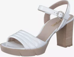 Paul Green Sandales à Talons Sandales à Lanières Femme Blanc